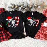 Mrs And Mr Couples Christmas Shirt, Christmas Matching T-Shirts