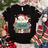 Personalized Santa Claus Christmas Shirt, Custom Christmas Family T-Shirts