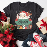 Personalized Santa Claus Christmas Shirt, Custom Christmas Family T-Shirts