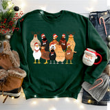 Christmas Farm Animals Shirts, Christmas Chickens Sweatshirt