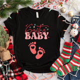 Santa Baby Sweatshirt, Christmas Pregnancy Shirt