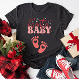 Santa Baby Sweatshirt, Christmas Pregnancy Shirt