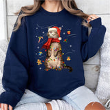 Cat Christmas Sweatshirt, Meowy Christmas Shirt