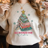 All Booked For Christmas Sweatshirt, Xmas Party Sweater