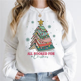 All Booked For Christmas Sweatshirt, Xmas Party Sweater