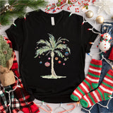 Christmas Palm Tree Shirt, Tropical Aloha Christmas Tee