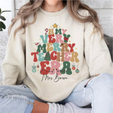 Custom Teacher Christmas Shirt, In My Merry Teacher Era Sweatshirt