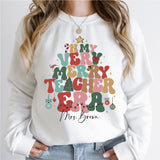 Custom Teacher Christmas Shirt, In My Merry Teacher Era Sweatshirt