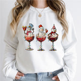 Christmas Wine And Snowmen Shirt, Christmas Spirits Sweatshirt