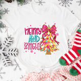 Merry And Bright shirt, Christmas Party T-Shirt, christmas party shirt