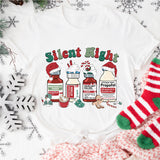 Silent Night Medication Shirt, ICU Nurse Christmas Shirt