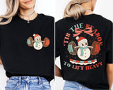 Tis the Season to Lift Heavy Shirt, Christmas Pump Cover Tee, Christmas Sports Shirt