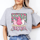 Christmas Junkie Shirt, Merry Christmas Shirt, Pink Christmas Shirt