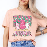 Christmas Junkie Shirt, Merry Christmas Shirt, Pink Christmas Shirt