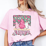 Christmas Junkie Shirt, Merry Christmas Shirt, Pink Christmas Shirt