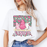 Christmas Junkie Shirt, Merry Christmas Shirt, Pink Christmas Shirt