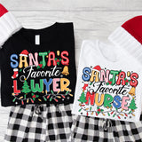 Santa's Favorite Jobs Shirt, Santa's Favorite Coworker Matching Shirt