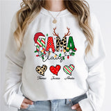 Christmas Mama Kids Name Shirt, Mama Claus Christmas Family Tee