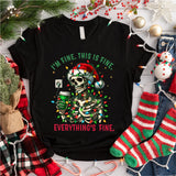 I'm Fine This Is Fine Shirt, Dead Inside Xmas Shirt, Christmas Light Sweater