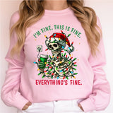 I'm Fine This Is Fine Shirt, Dead Inside Xmas Shirt, Christmas Light Sweater