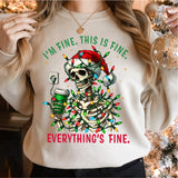 I'm Fine This Is Fine Shirt, Dead Inside Xmas Shirt, Christmas Light Sweater