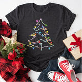 Christmas Lights Tree Shirt, Christmas Tree T-Shirt, Christmas Vibes Shirt