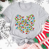 Christmas Ribbon Shirt, Christmas Light Bow Shirt, Christmas Coquette Shirt