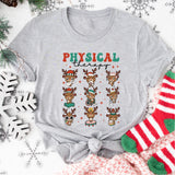 Physical Therapy Cute Deer Sweatshirt, Santa Deer T-Shirt, PT Physical Therapy Gift Therapist Month T-Shirt