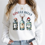 Christmas Gingle Bells Sweatshirt, Gin Lovers Drinking Sweater, christmas Party shirt