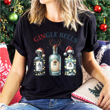 Christmas Gingle Bells Sweatshirt, Gin Lovers Drinking Sweater, christmas Party shirt