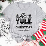 Merry Yule and Happy Solstice Christmas Sweatshirt, Winter Solstice Tee