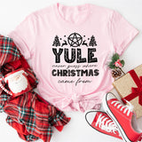 Merry Yule and Happy Solstice Christmas Sweatshirt, Winter Solstice Tee