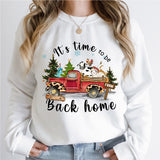 Farm Animals Christmas Sweatshirt, It is Time To Be Back Home Sweatshirt