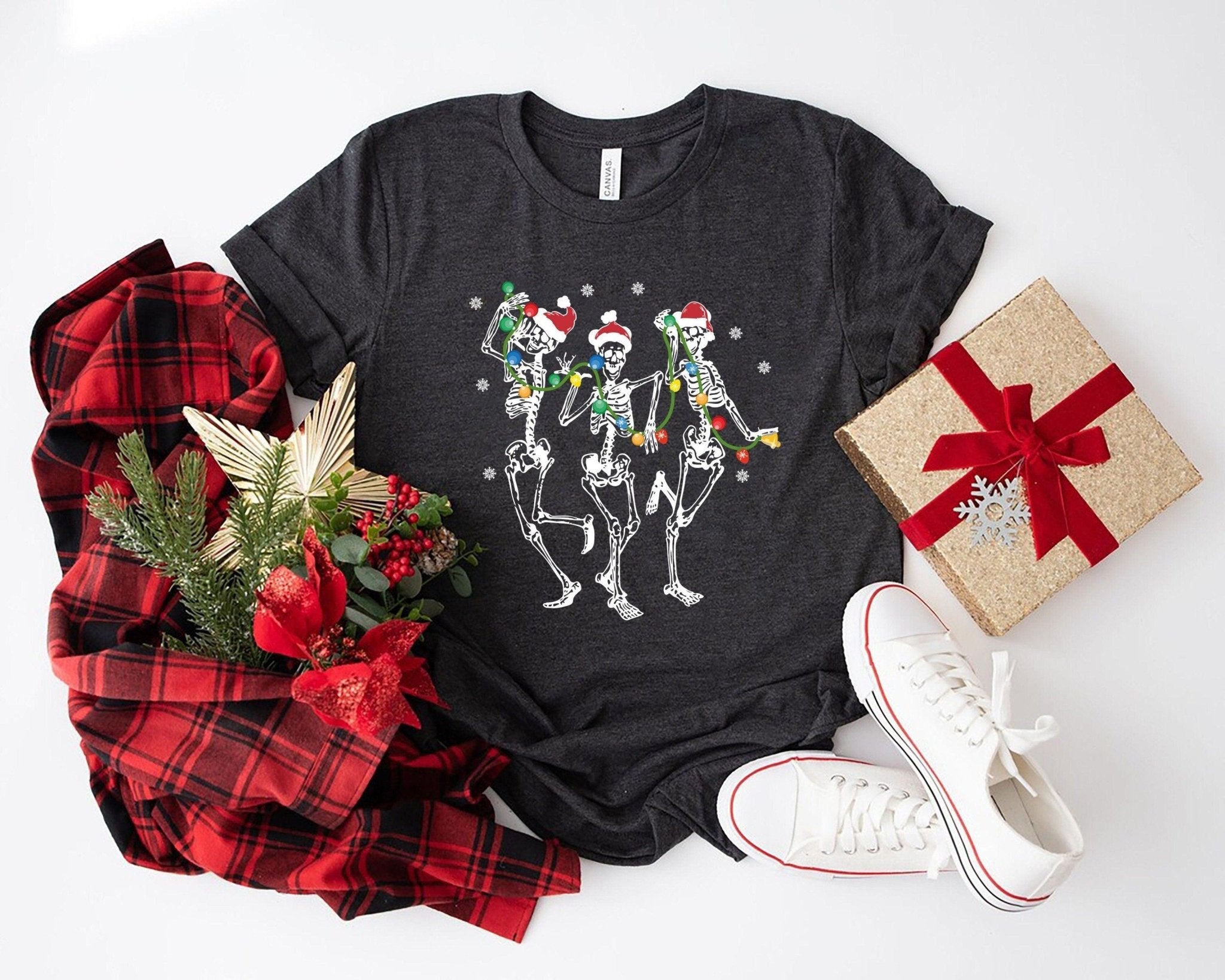 Dancing Skeleton Christmas Shirt, Funny Christmas Shirt, Christmas Party Gifts, Winter Skeleton Shirt, Xmas Shirt, Christmas Vacation Shirt - Nesta Tees