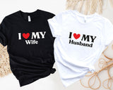 I Love Custom Shirt, Personalized I Love Shirt, I Heart Custom Shirt, Custom Valentines Day T-shirt, I Love My Husband Wifey Shirt - Nesta Tees