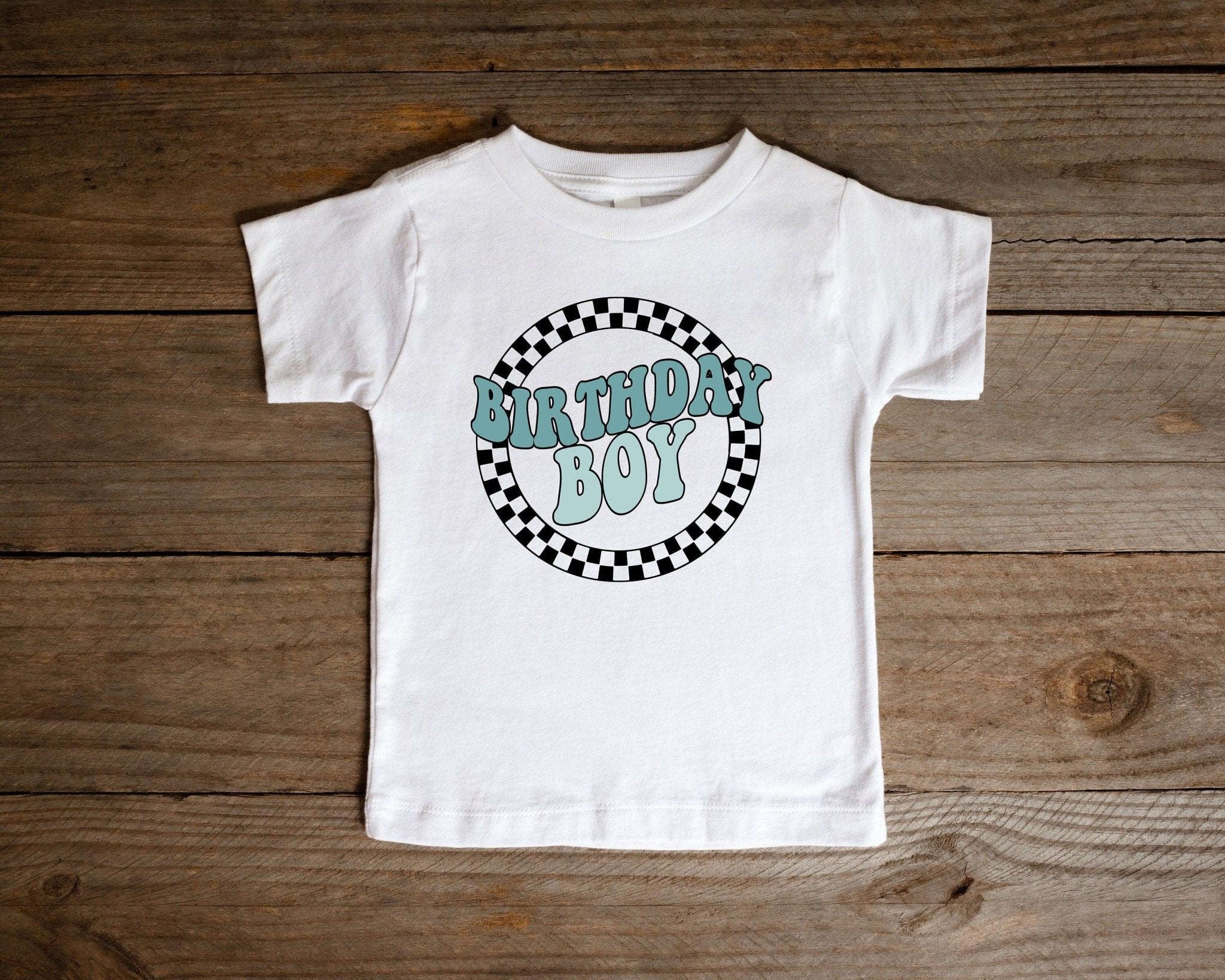 Checkerboard Birthday Boy Shirt, Birthday Boy Onesie - Nesta Tees