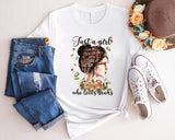 Just A Girl Who Loves Books T-Shirt, Book Lover Shirt, Read Woman Shirt - Nesta Tees