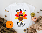 Coolest Turkey Shirt, Baby Thanksgiving Shirt, Turkey Day Dinner Shirt, 1st Thanksgiving Shirt, First Thanksgiving Gift, Turkey Onesie Shirt - Nesta Tees