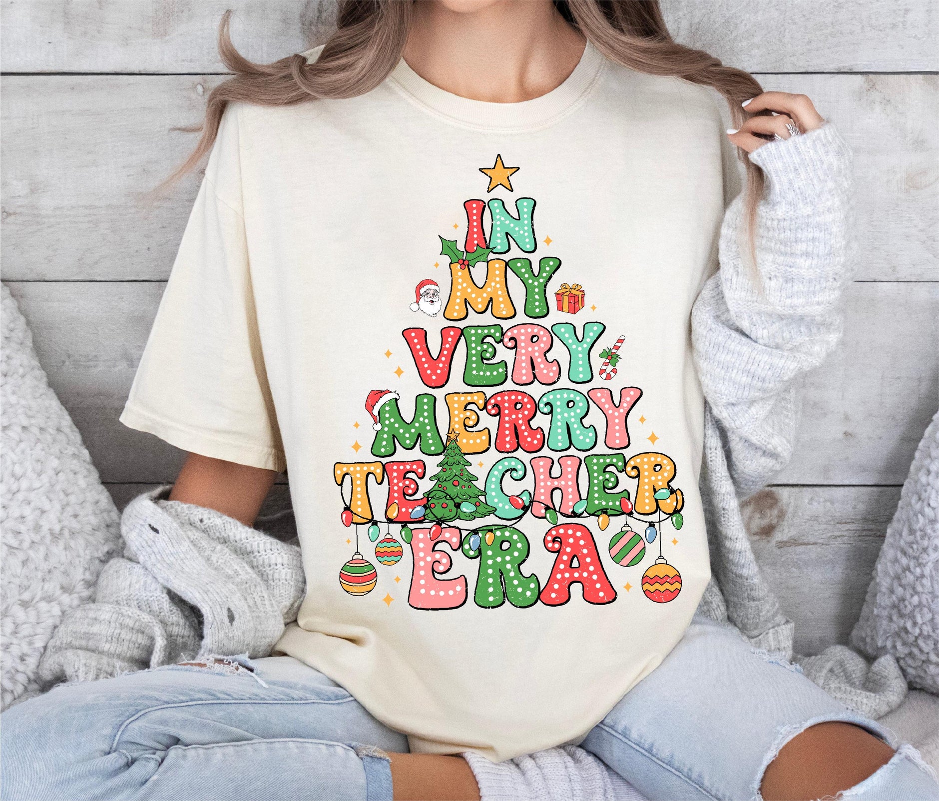 Christmas Teacher Shirt For Women – Festive Holiday Print Tee, Soft Blend Fabric – Gift For Educators - View #9