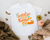 Sweeter Than Pumpkin Pie Oneise, Kids Thanksgiving T-Shirt, Pumpkin Pie Shirt - Nesta Tees