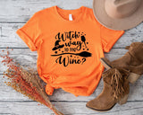 Wine Halloween Shirt, Drinking Shirt, Halloween Party Shirt, Wine Party Shirt, Halloween Drinking Squad Shirt, Witch Way To The Wine Shirt - Nesta Tees