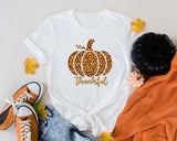 Thankful Pumpkin T-Shirt, Thanksgiving Shirt, Pumpkin Spice Tee, Fall Shirt - Nesta Tees