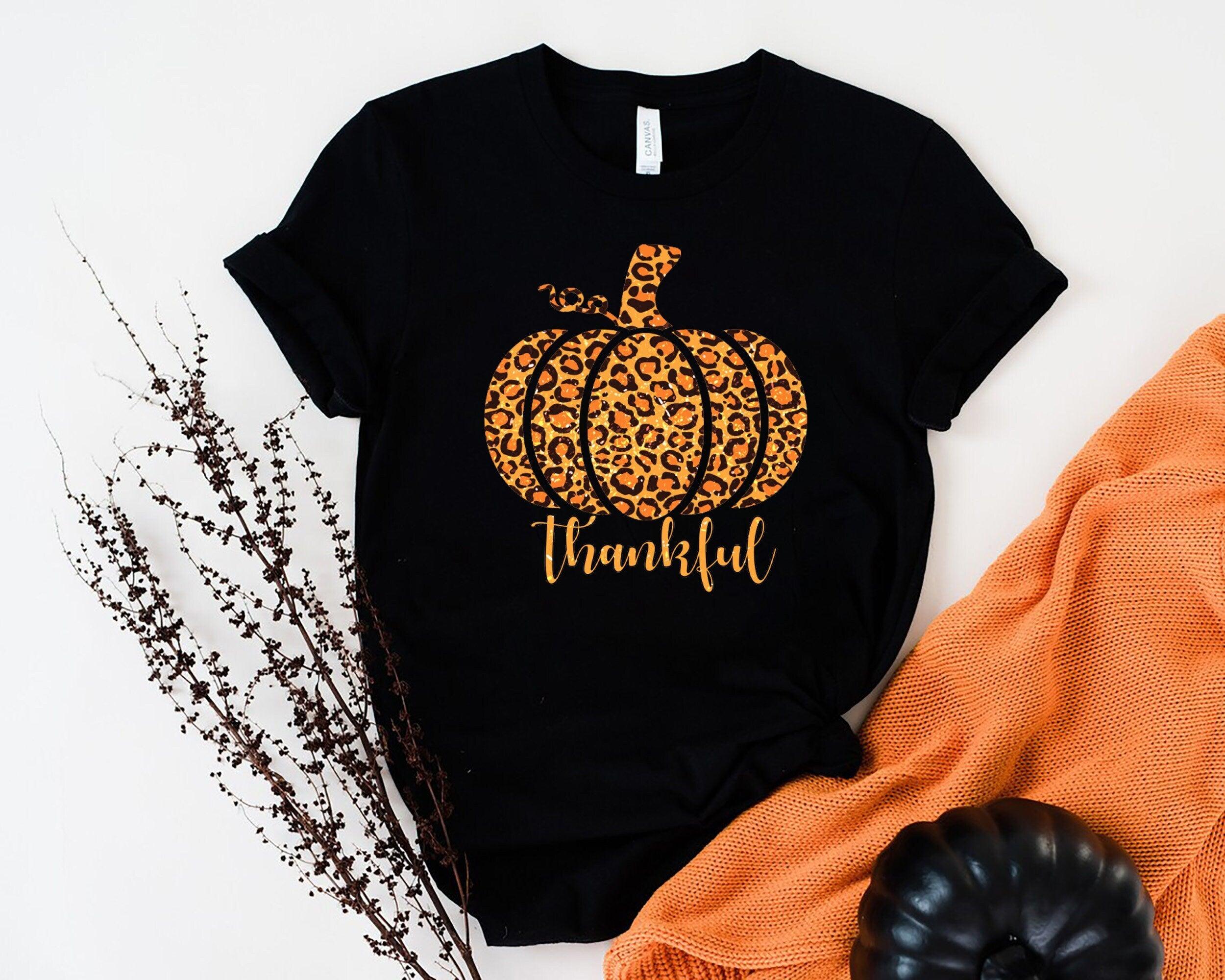 Thankful Pumpkin T-Shirt, Thanksgiving Shirt, Pumpkin Spice Tee, Fall Shirt - Nesta Tees