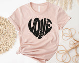 Retro Love Heart Valentines Day Shirt, Valentines Day Shirts For Woman, Heart Shirt, Cute Valentine Shirt, Valentines Day Gift, Love T-shirt - Nesta Tees