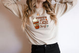 Halloween Coffee Sweatshirt, Pumpkin Latte Hoodie, Fall Shirt, Halloween Drink Shirt, Spooky Season, Tis The Season Shirt, Pumpkin Spice - Nesta Tees