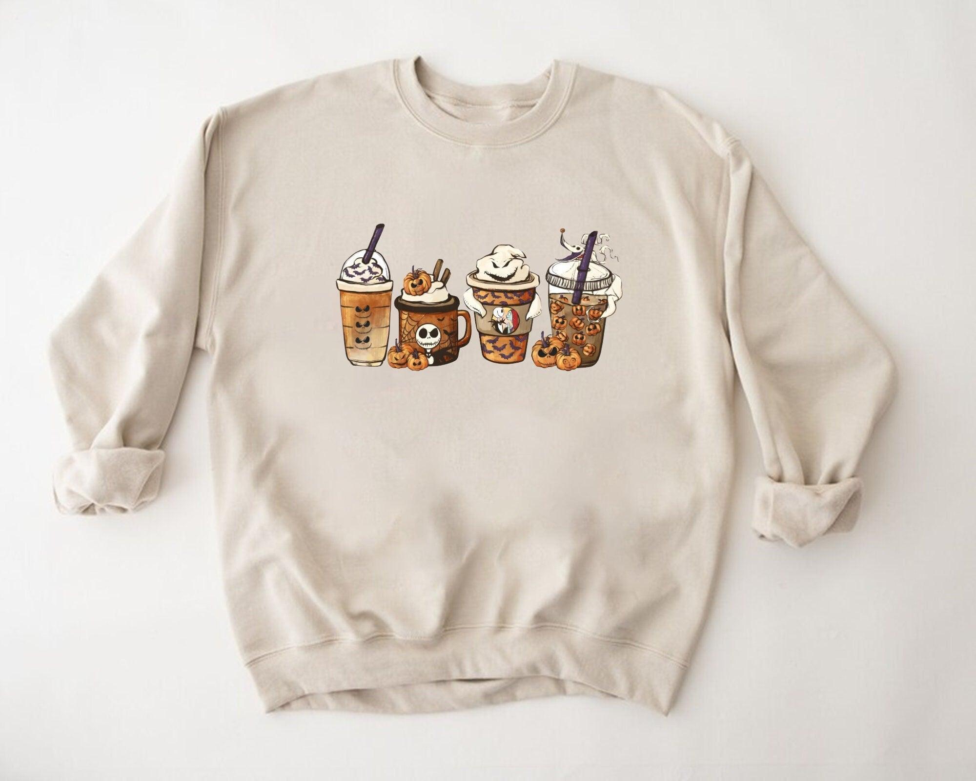 Halloween Coffee Sweatshirt, Pumpkin Latte Hoodie, Halloween Drink Hoodie, Spooky Season Sweater, Tis The Season Shirt, Pumpkin Spice Latte - Nesta Tees