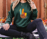 Peace Sign Turkey, Retro Thanksgiving Turkey Shirt, Hello Thanksgiving Sweatshirt, Gift For Thanksgiving, Happy Thanksgiving Shirt - Nesta Tees