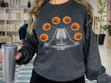 Pumpkin Halloween Sweatshirt, Skeleton Halloween Shirt, Pumpkin Shirt, Halloween Shirt, Autumn Shirt, Pumpkin Farm Shirt ,Pumpkin Patch - Nesta Tees