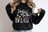 Thanksgiving Turkey T-Shirt, I'm Here For The Breast Sweatshirt, Thanksgiving Shirt - Nesta Tees