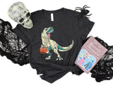 Trick or Treat Dinosaur Sweatshirt, Rawr Dinosaur Halloween Mummy Shirt, Halloween Shirt, TRex halloween Shirt, Spooky Season Tee - Nesta Tees